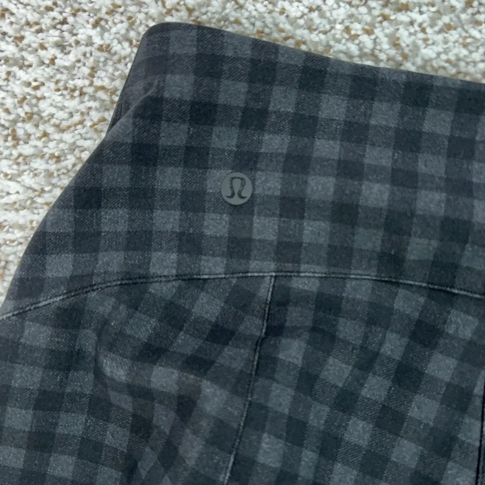 Lululemon Pants Womens 8 Gray Check High‎ Rise Here to There Crop Career Office